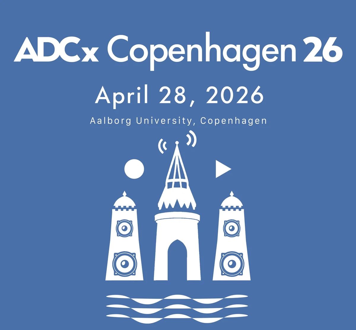 ADCx Copenhagen illustration showing the three towers of Copenhagen